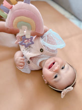Load image into Gallery viewer, Bitzy Bespoke Ritzy Jingle Attachable Travel Toy: Pastel Rainbow

