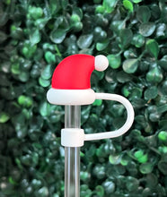 Load image into Gallery viewer, Holiday Tumbler Straw Toppers: Green/Green Tree
