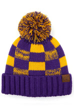 Load image into Gallery viewer, C.C Buffalo Check Team Color Beanie: Red/Black
