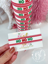 Load image into Gallery viewer, HO HO HO Christmas Bracelet Embroidered / Holiday Jewelry

