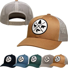 Load image into Gallery viewer, Outdoors Vintage Ballcap Meshback: BBLU-BLK
