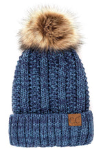 Load image into Gallery viewer, C.C Fuzzy Fleece Lining Knit Hat With Pom: 32
