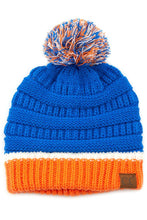 Load image into Gallery viewer, C.C Sports College Team Color Ribeed Beanie: 7. Utah Crimson/Black
