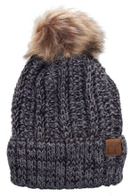 Load image into Gallery viewer, C.C Fuzzy Fleece Lining Knit Hat With Pom: 32
