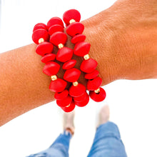 Load image into Gallery viewer, Red Game Day Bracelets &amp;  Necklaces: MINI RED PAPER CLIP BRACELET
