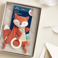Load image into Gallery viewer, Fox Bitzy Crinkle™ Sensory Toy with Teether
