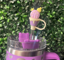 Load image into Gallery viewer, Cactus Straw Toppers: Aqua
