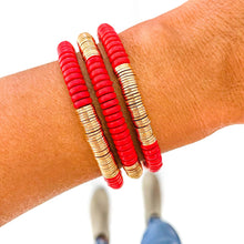 Load image into Gallery viewer, Red Game Day Bracelets &amp;  Necklaces: MINI RED PAPER CLIP BRACELET
