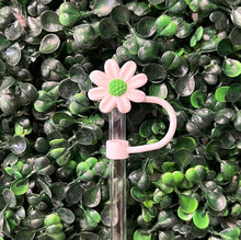 Load image into Gallery viewer, Flower Straw Toppers: White Daisy
