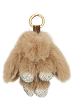 Load image into Gallery viewer, Bling Bunny Rabbit Soft Fur Plush Doll Keychain: ASSORTED / ONE SIZE
