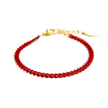 Load image into Gallery viewer, Red Game Day Bracelets &amp;  Necklaces: GAME DAY WORD WITH SILVER PLATED BEADS
