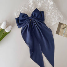 Load image into Gallery viewer, Hair bow: Navy / One Size
