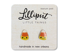 Load image into Gallery viewer, Candy Corn Earrings // Halloween
