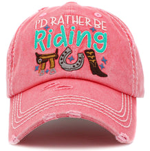 Load image into Gallery viewer, I'd Rather Be Riding Vintage Ballcap: STN
