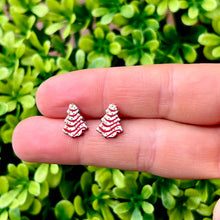 Load image into Gallery viewer, Little Debbie Inspired Christmas Cupcake Earrings
