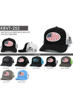 Load image into Gallery viewer, USA Fish Flag Mesh Back American Flag Baseball Cap: Black/Black
