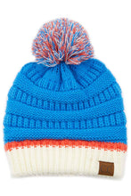 Load image into Gallery viewer, C.C Sports College Team Color Ribeed Beanie: 7. Utah Crimson/Black
