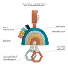 Load image into Gallery viewer, Bitzy Bespoke Ritzy Jingle Attachable Travel Toy: Pastel Rainbow
