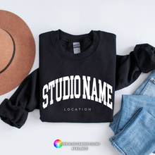 Load image into Gallery viewer, Custom Logo Athletic Wear Crewneck Sweatshirt: Black / Large
