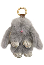 Load image into Gallery viewer, Bling Bunny Rabbit Soft Fur Plush Doll Keychain: ASSORTED / ONE SIZE
