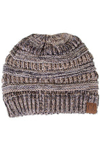 Load image into Gallery viewer, C.C Four Tone Thread Mix Color Cable Beanie Winter Hat: 004
