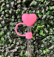 Load image into Gallery viewer, Large Heart Straw Toppers: Purple
