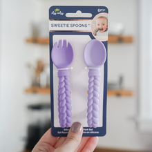 Load image into Gallery viewer, Sweetie Spoons™ Spoon + Fork Set: Buttercream + Toffee
