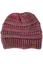 Load image into Gallery viewer, C.C Four Tone Thread Mix Color Cable Beanie Winter Hat: 004
