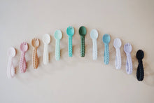 Load image into Gallery viewer, Sweetie Spoons™ Spoon + Fork Set: Buttercream + Toffee

