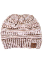 Load image into Gallery viewer, C.C Four Tone Thread Mix Color Cable Beanie Winter Hat: 004
