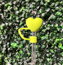 Load image into Gallery viewer, Large Heart Straw Toppers: Purple
