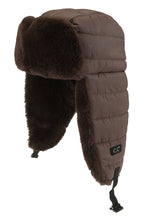Load image into Gallery viewer, C.C Padded Faux Fur Trapper Hat: Black
