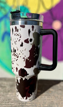 Load image into Gallery viewer, Animal Print 40oz Tumblers: Black Cow
