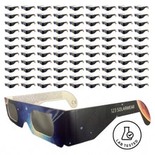 Load image into Gallery viewer, Solar Eclipse Glasses - 100 Pack - ISO 12312-2 Compliant
