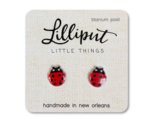 Load image into Gallery viewer, Ladybug Earrings // Kids Earrings
