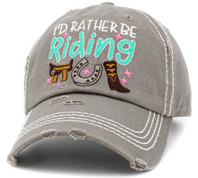 Load image into Gallery viewer, I'd Rather Be Riding Vintage Ballcap: STN
