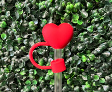 Load image into Gallery viewer, Large Heart Straw Toppers: Purple
