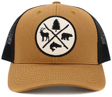 Load image into Gallery viewer, Outdoors Vintage Ballcap Meshback: BBLU-BLK
