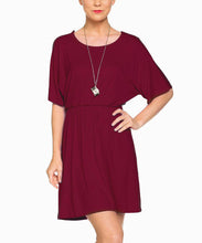 Load image into Gallery viewer, SI-809 Elastic waist Loose fit dress $1 SALE: Black-2402 / S
