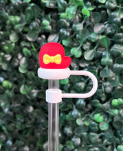Load image into Gallery viewer, Holiday Tumbler Straw Toppers: Green/Green Tree
