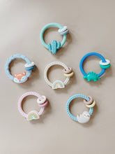 Load image into Gallery viewer, Ritzy Rattle™ Silicone Teether Rattles: Highland Cow
