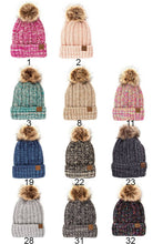 Load image into Gallery viewer, C.C Fuzzy Fleece Lining Knit Hat With Pom: 32
