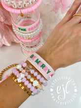 Load image into Gallery viewer, BE MERRY, PEACE LOVE JOY or TIS THE SEASON Holiday Bracelet: BE MERRY
