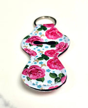Load image into Gallery viewer, Chapstick Holder Keychain: Roses

